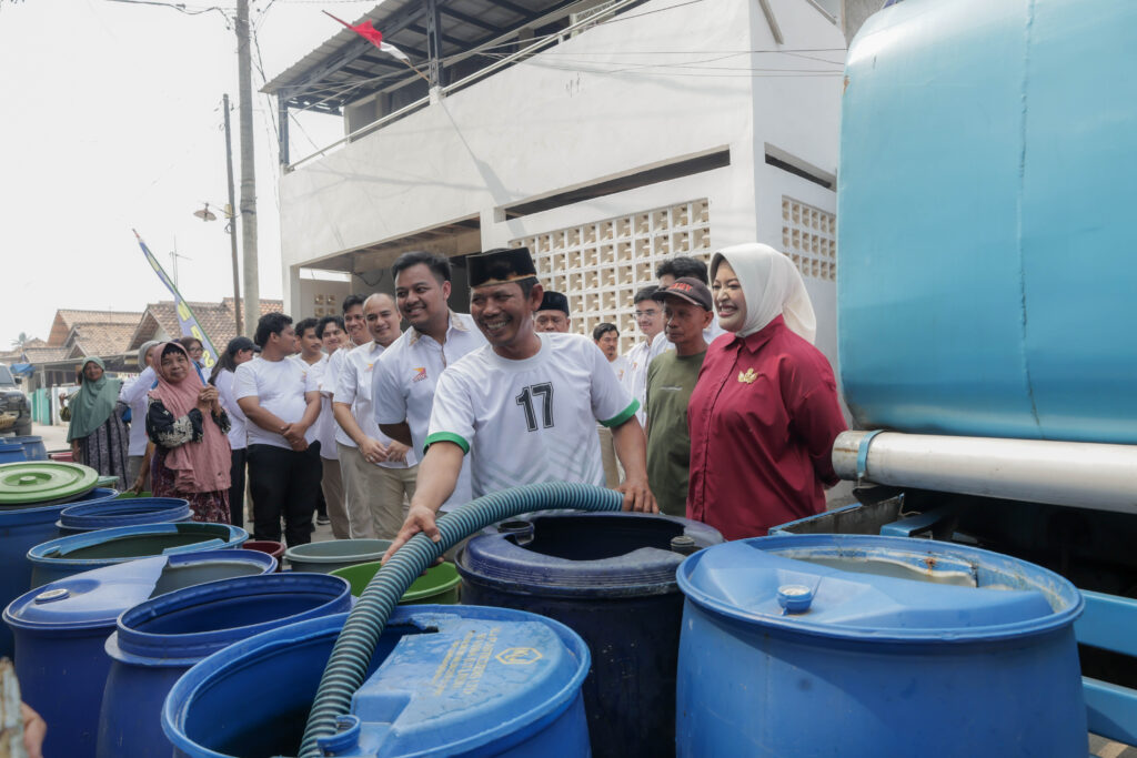 Bersama PD Tidar Banten Salurkan 30 Ribu Liter Air Bersih untuk Warga Terdampak Kekeringan di Kabupaten Serang (Titik 1)